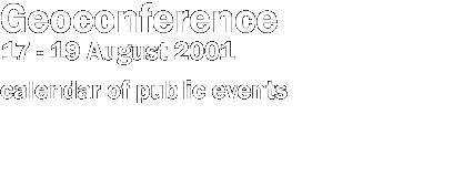 Geoconference 2, public events