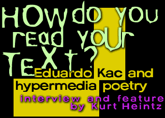 How do you read your text: Eduardo Kac and hypermedia poetry
